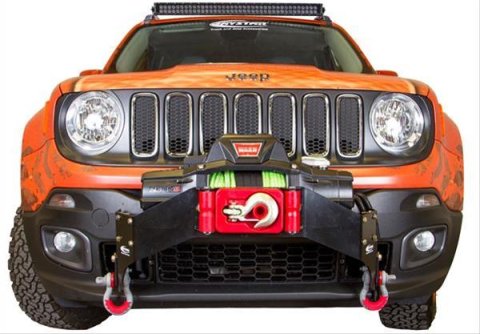 Daystar Winch Mounts KJ50004BK Mount, Bumper, Jeep Renegade Trailhawk, Fits Trailhawk Models Only, Each