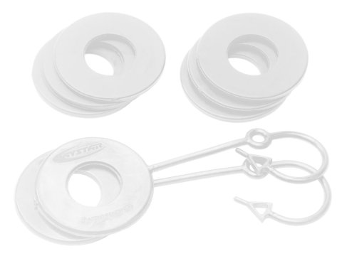 Daystar D-Ring Washers KU70061WH Locking Washers, Polyurethane, White, 3/4 in. Shackles, Set of 8