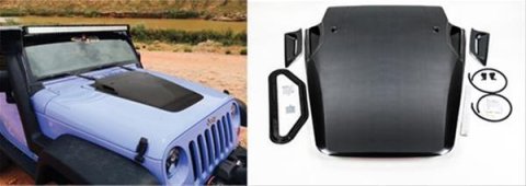 Daystar Hood Scoops KJ71050CF Scoop, Cowl; Jeep Wrangler; JK; Carbon Fiber