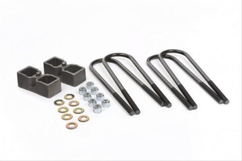 Daystar Leaf Spring Block Kits KC09127 Blocks, Rear Axle Position, Steel, 2.00 in. Thick, U-bolts, Dodge, Ram, Kit