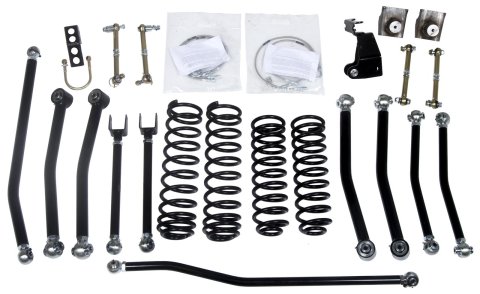 Daystar Low Center of Gravity Lift Kits KJ09175BK Suspension Kit, Gravity, 3 in. Front/Rear, Coil Spring, Jeep, 37 in. Max Tire Height, Kit