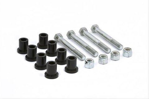 Daystar Leaf Spring Bushing Sets KJ02026BK Bushings, and Shackle, Polyurethane, Rear, Jeep, Greasable, Black, Kit