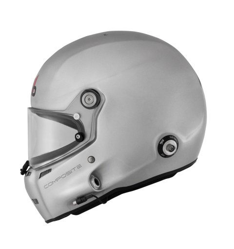 Stilo ST5 GT Composite Helmets AA0700AF2T60 Helmet, Composite, Full, Matte Silver, Clear Shield, Snell SA2020/FIA 8859-2020, EPS Liner, No Graphic, Large Plus, Each