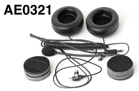Stilo Radio Helmet Kits AE0321 Communicator Accessories,Naked Dual Ear Bud Ready, Ear Muff Speakers, GENTEX Noise Cancelling Magnetic-Dynamic BOOM Microphone, Each