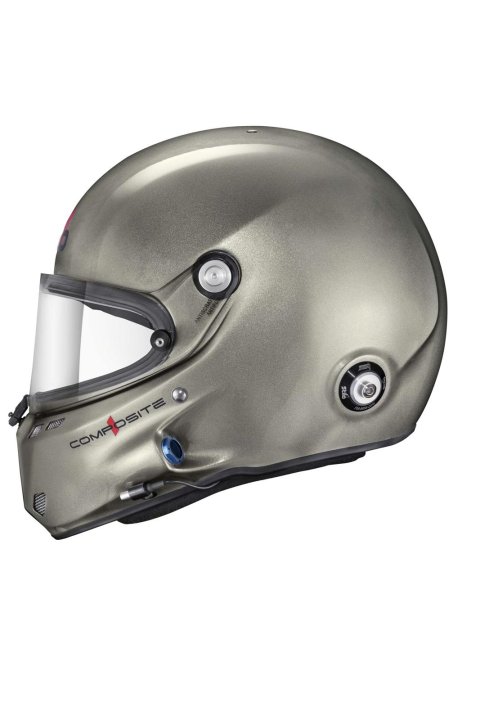 Stilo ST6 GT Composite Helmets AA0800AF2V57 Helmet, Composite, Full, Gloss, Titanium, Snell SA2020, FIA 8859-2024, Clear Visor, Medium, 57cm, EPS Liner, Each