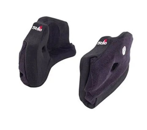 Stilo Replacement Cheek Pads YA0825MM20 Helmet Pads, ST5, 20mm, Black, Logo, Pair