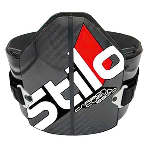 Stilo Carbon Curva 8870 Rib and Chest Protectors AS0002-S Protectors, 8870, Adjustable, Fiber, Black, White, FIA 8870, Small Plus, Each