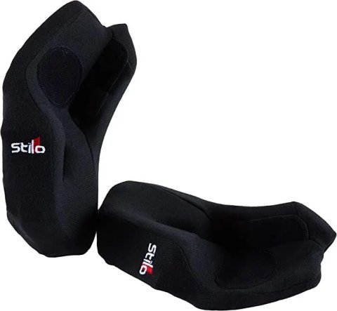 Stilo Replacement Cheek Pads YA0825MM30 Helmet Pads, ST5, 30mm, Black, Logo, Pair