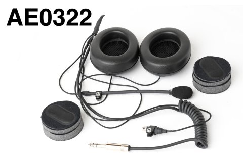 Stilo Helmet Communicator Accessories AE0322 Naked Dual Ear Bud Ready & Ear Muff Speakers - sound to both - GENTEX noise cancelling mag-dynamic BOOM mic -