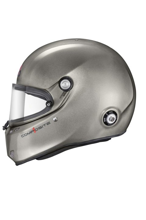 Stilo ST6 FN Composite Helmets AA0810AF2V57 Helmet, Composite, Full, Gloss, Titanium, Snell SA2020, FIA 8859-2018, Clear Visor, Medium, 57cm, EPS Liner, Each