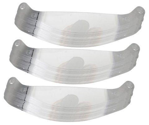 Stilo Helmet Visor Laminated Tear-offs 10259C Accessories, Tear-Offs, ST5, 2MM, Plastic, Clear, Small Tabs, 3 Packs of 10, Set