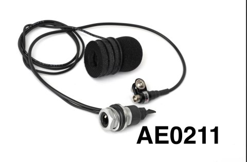 Stilo Helmet Communicator Accessories AE0211 Ear Bud Ready Electronics - Euro earbud connector - noise cancelling magnetic-dynamic mic