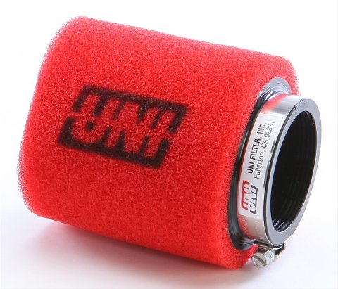 UNI Filter Clamp-On Dual Layer Pod Filters UP-4229ST Air Filter, Filter, Round Flanged, Foam, Red, 2.25 in. Inlet Flange I.D., Each