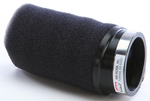 UNI Filter Clamp-On Snowmobile Pod Filters UFI-UP-6245SA Air Filter, Pod, Clamp-On, Round Flanged Style, 15 Degree Inlet Flange Angle, Foam, Black, Each