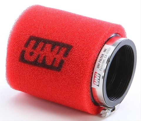 UNI Filter Clamp-On Dual Layer Pod Filters UP-4245ST Air Filter, Filter, Round Flanged, Foam, Red, 2.50 in. Inlet Flange I.D., Each