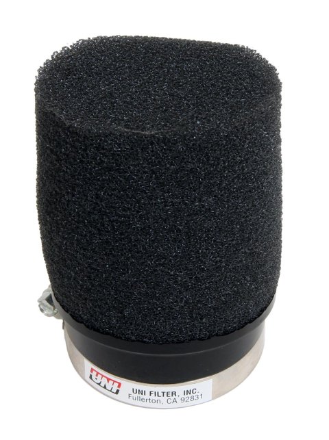 UNI Filter Clamp-On Snowmobile Pod Filters UP-4245SA Air Filter, Pod, Clamp-On, Round Flanged Style, 15 Degree Inlet Flange Angle, Foam, Black, Each