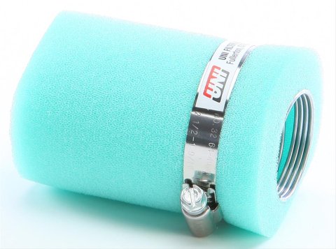 UNI Filter Clamp-On Flex Core Sock Filters UFI-U-401 Air Filter, Sock, Clamp-On, Round Flanged Style, Foam, Green, 2.75 in. o.d., 4.0 in. Length, Each