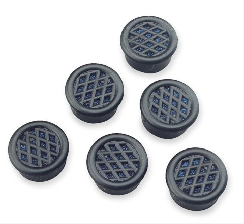 UNI Filter Filtered Air Vents UFV-6 Assembly Vents, Plastic, Black, 1.0 in. Inlet Diameter, 0.50 in. Height, Set of 6