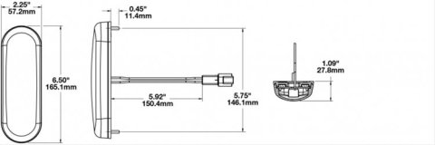 J.W. Speaker Interior Lights 442511 412 12/48V LED Dome Lamp