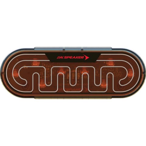 J.W. Speaker Taillight Assemblies 0646791 274-12/24V FLASH, RED, HTD OVAL