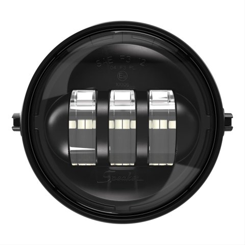 J. W. Speaker 6146 Ford Fog Lights 549651 Auxiliary Light, Light, LED, Bumper Mount, 4 in. Round, Clear, Black Inner Bezel, Aluminum, 12 V, Ford, Each