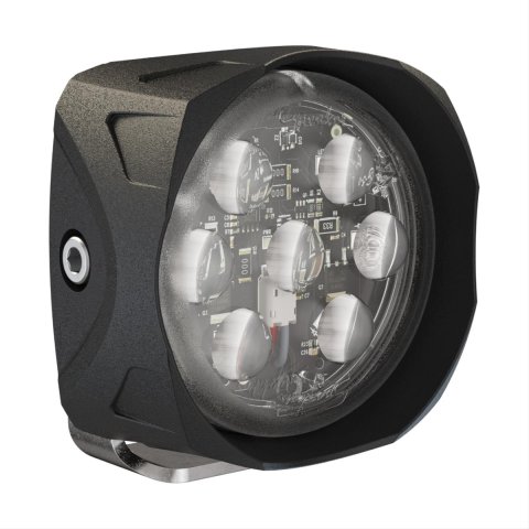 J.W. Speaker Light Bars, Pods and Fog Lights 554861 Auxiliary Light, Work Light, LED, Spot Beam, 3.5 in. Square, Clear, Aluminum, 12 V, Each