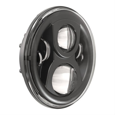 J. W. Speaker 8700 Evo 2 DOT-Compliant Dual Burn LED Headlights 554981 Headlight Assemblies, Headlights, Clear Lens, Gray Housing, Black Bezel, 12-24 V, Mounting Ring, Each