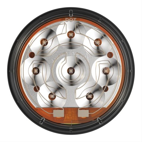 J. W. Speaker 234 DOT-Compliant SmartHeat LED Taillights 347814 Trailer Light, Turn Signal Lamp, 4 in., Heated Clear Lens, LED, Amber, Includes Pigtail, Each