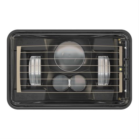 J. W. Speaker 8800 Evolution 2 SmartHeat LED Headlights 552651 Headlight, LED, Rectangle, Clear Lens, Black Housing, Black Bezel, 6.600 in. Length, 4.220 in. Height, Each