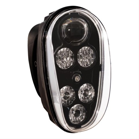 J. W. Speaker 515 Material Handling LED Headlights 548901 Headlight Assemblies, Model Handing, LED, Clear Lens, Black Housing, Black Bezel, Each