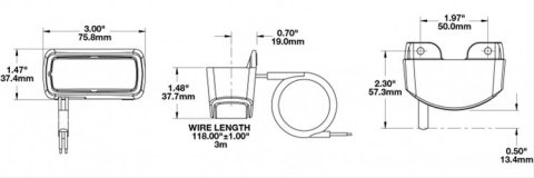J.W. Speaker License Plate Light Assemblies 341281 151-12/24V LED Lic Illum w/Carrier