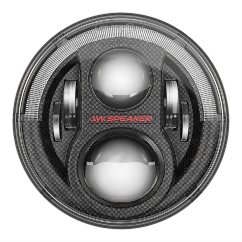 J. W. Speaker 8700 Evo 2 ECE-Compliant Dual Burn LED Headlights for 2007-2017 WRANGLER, 2018 WRANGLER JK - 553993 Headlights, LED, Evolution J2, Carbon Fiber Look Trim, ECE-Compliant, Left Hand Traffic, Jeep, Pair