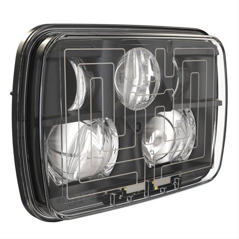 J. W. Speaker 8910 Evolution 2 LED Headlights 554441 Headlight Assemblies, Model 2, LED, Clear Lens, Black Housing, Black Bezel, 12-24 V LHT, Each