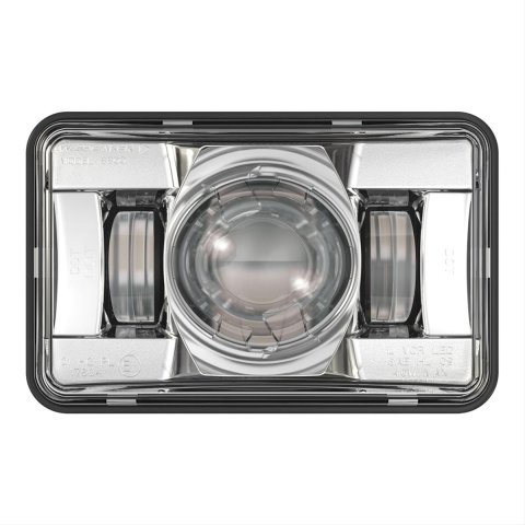 J. W. Speaker 8800 Evolution 2 LED Headlights 551381 Headlight, LED, Rectangle, Clear Lens, Black Housing, Chrome Bezel, 6.600 in. Length, 4.220 in. Height, Each