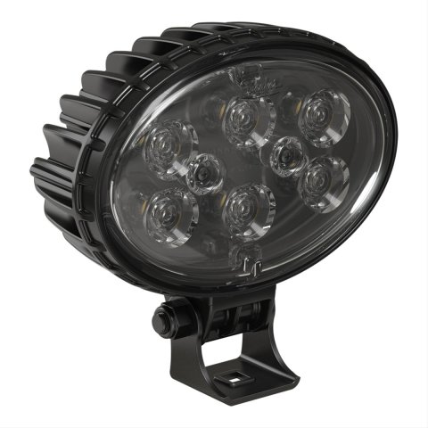 J. W. Speaker 735 LED Work Lights 1706581 Auxiliary Light, Light, Oval, Clear Bulb and Lens, Black Housing, 12-24 V, Each
