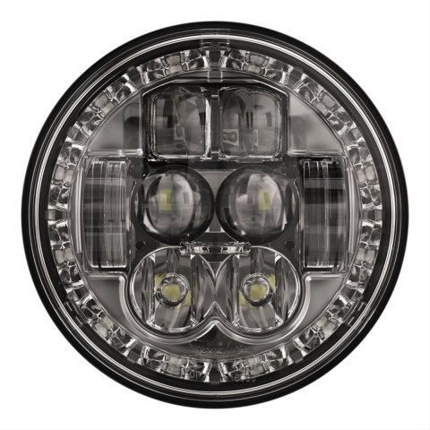 J. W. Speaker 8630 Evolution ECE-Compliant LED Headlights 549921 Headlight, LED, Round, Clear Lens, Black Housing, Left Hand Traffic Beam, Each