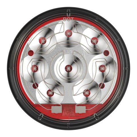 J. W. Speaker 234 DOT-Compliant LED Taillights 347864 Trailer Light, Stop/Tail/Turn Lamp, 4 in., Non-Heated Clear Lens, LED, Red, Includes Pigtail, Each