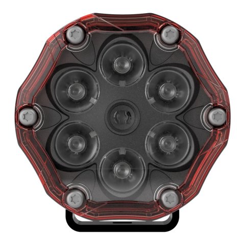 J. W. Speaker Replacement Lens Covers 8200553 Auxiliary Light Cover, Appearance Rings, Round, ABS Plastic, Red, 3.5 in. Diameter, Trail 6 Series, Pair