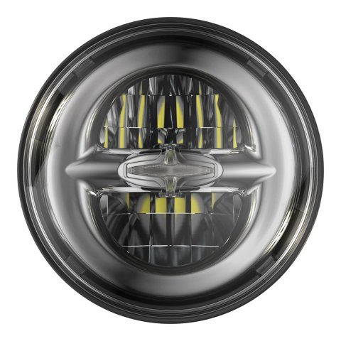 J. W. Speaker 8620 Reflector LED Headlights 0555931 Headlight, Model Reflector, Chrome Bezel, LED, Clear Lens, Aluminum Housing, Dark Chrome Face, Each