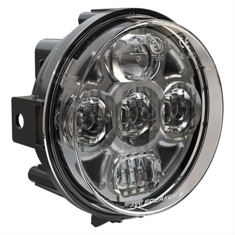 J. W. Speaker 8415 Evolution LED Headlights 552031 Headlight Assemblies, LED, Round, Clear Lens, Black Housing, Polycarbonate Housing and Adjustable Mount, 4.50 in. Diameter, Each