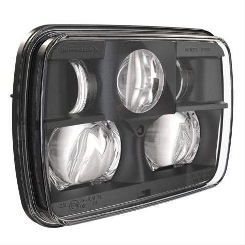 J. W. Speaker 8900 Evolution 2 LED Headlights 554491 Headlight Assembly, 3.73 in. Deep, 7.87 in x 5.59 in. Polycarbonate Lens, Aluminum Housing, Black, LED, 2B1 Conversion, Each.