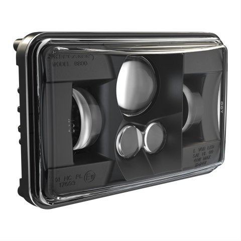 J. W. Speaker 8800 Evolution 2 LED Headlights 552561 Headlight Assemblies, LED, Clear Lens, Black Housing, 12-24 V Low Beam Headlight with H4 Connector, Each