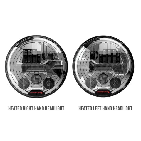 J.W. Speaker Headlight Assemblies 0558133 Headlight, EVO3, 12V ECE RHT/DOT CHROME, KIT, HT