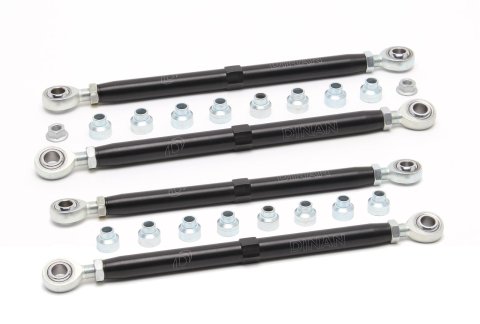 Dinan Rear Suspension Links D280-0015 Control Arms, Links, Tubular, Aluminum, Black, Set Position, BMW, Kit