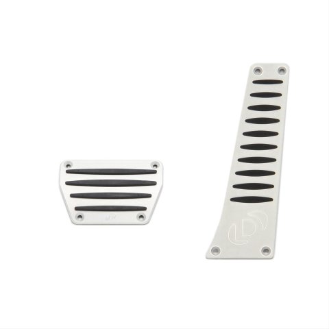Dinan Pedal Covers D700-0001 Pads, Covers, Gas/Brake, Aluminum/Rubber, Black/Natural, BMW, Pair