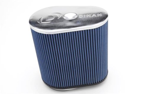 Dinan Replacement Air Filters D403-0015 Filter Elements, Direct Replacement, Oval, Dry, Blue Filter, Shiny End Cap, Logo, BMW, M3, 4.0L, Each
