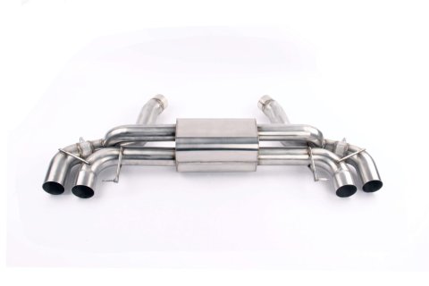 Dinan Free Flow Stainless Exhaust Systems D660-0079 Systems, Stainless, Rear Axle-back, Dual In/Four Out, Steel, Natural, Split Rear Exit, Polished Tips, BMW, 4.4L, Kit