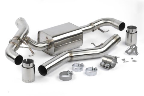 Dinan Free Flow Stainless Exhaust Systems D660-0091 Exhaust, Flow, Rear Axle Back, Steel, Two Rear Outlets, Polished Tips, BMW, Kit