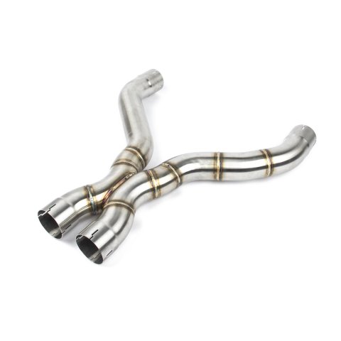Dinan High-Flow X-Pipes D660-0081 Crossover Pipes, Resonator Delete, X-Pipe, Stainless Steel, Natural, 80mm Diameter, BMW, Kit