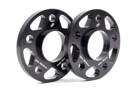 Dinan 0.591 inch Wheel Spacers D210-2029 Spacers, in. Thickness, 2.62 in. Center Bore Diameter, Aluminum, Black, 5 x 112mm Bolt Circle, BMW, Mini, Toyota, Pair